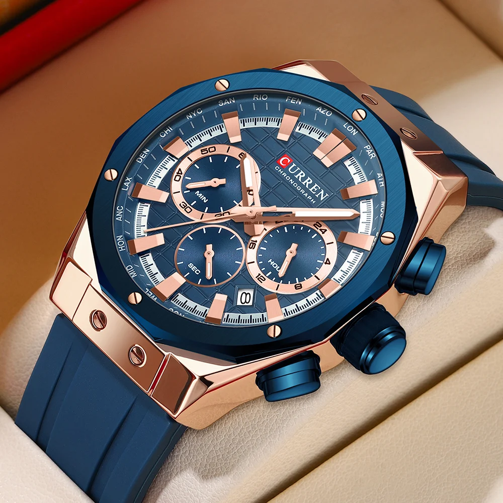 Luxury Watch Maker - Curren Luxe Merk Hoge Kwaliteit Chronograaf